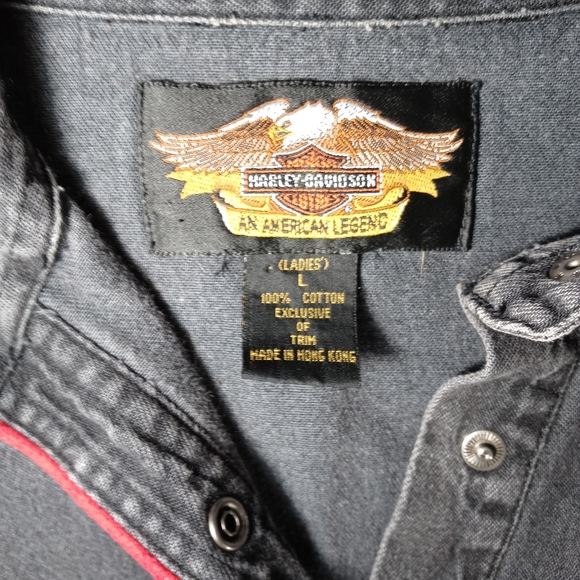 Genuine Harley Davidson Women's button down size L - Picture 4 of 5